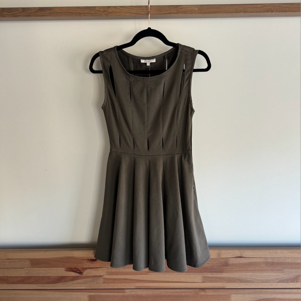 Opening Ceremony Olive Green Cutout Dress